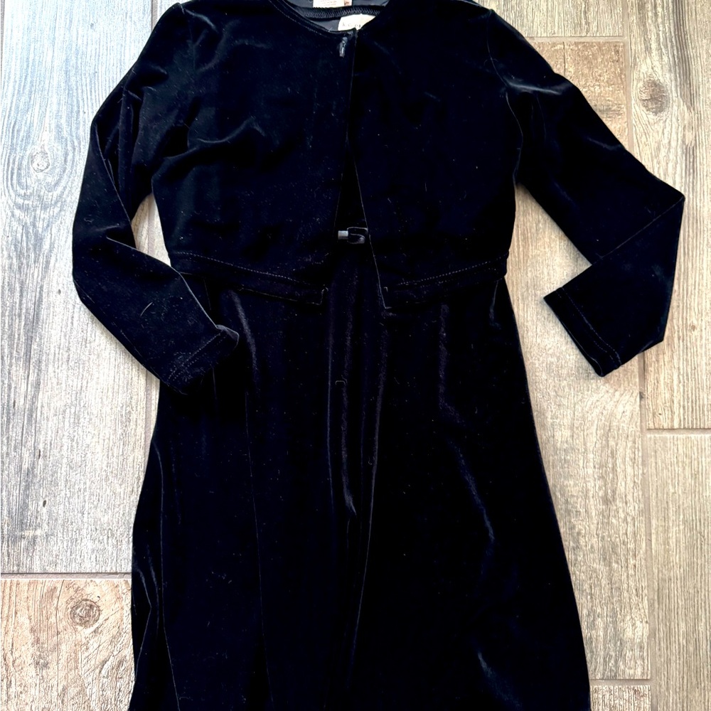 K.C. Parker, 2-Piece, Black, Velvet, Dress, Size 8